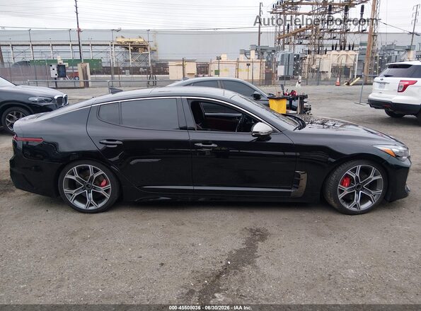 KNAE55LC1K6059906 2019 KIA STINGER Black Вид задньої частини салону