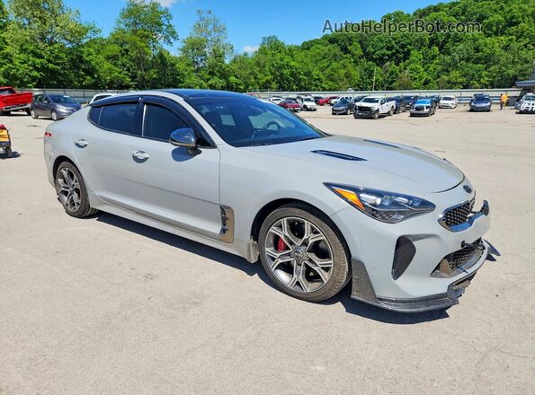 KNAE55LC2K6056514 2019 KIA STINGER Gray Front right