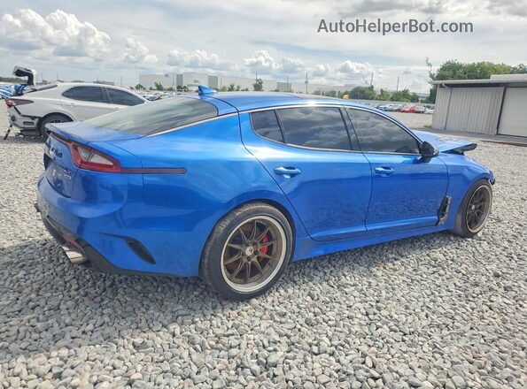 KNAE55LC3J6017395 2018 KIA STINGER Blue 