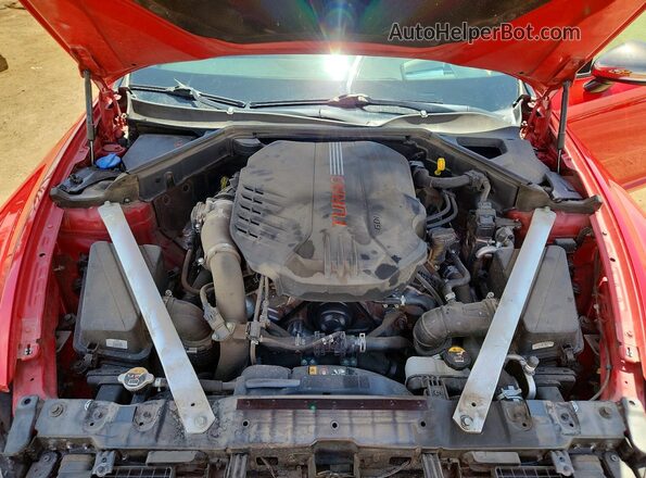 KNAE55LC3J6018837 2018 KIA STINGER Red უკანა სალონის ხედი