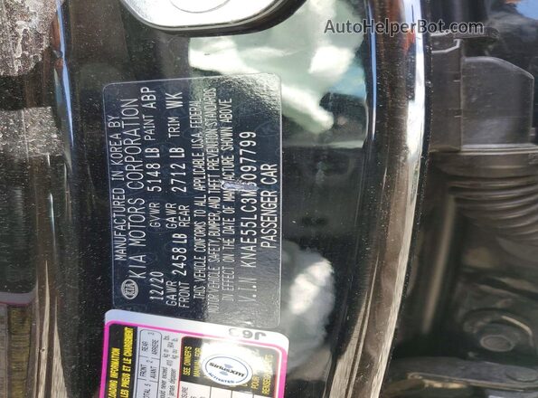 KNAE55LC3M6097799 2021 KIA STINGER Black Vista del compartimento del motor
