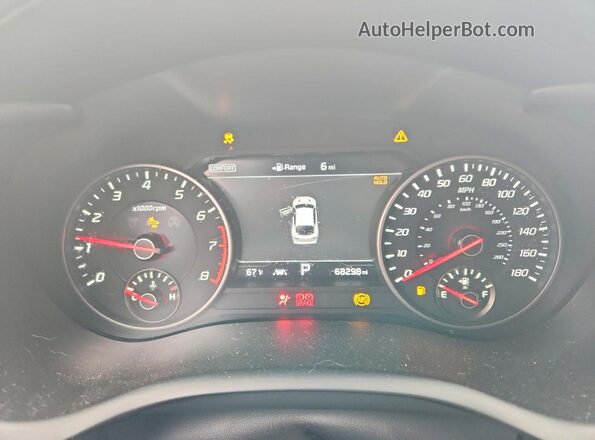 KNAE55LC9J6028708 2018 KIA STINGER Синий Вид щитка приборов