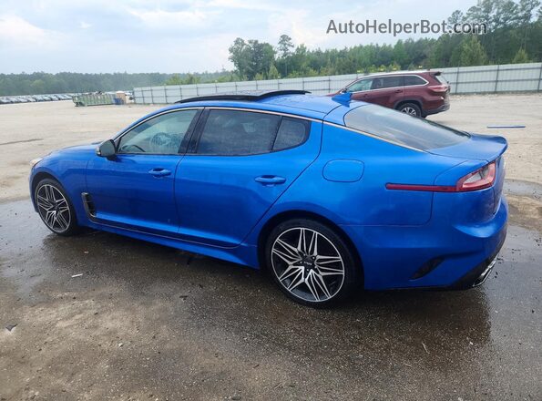 KNAE55LC9J6028708 2018 KIA STINGER Синий Задняя левая четверть