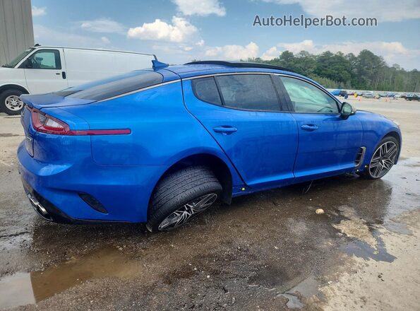 KNAE55LC9J6028708 2018 KIA STINGER Синий Задняя правая четверть
