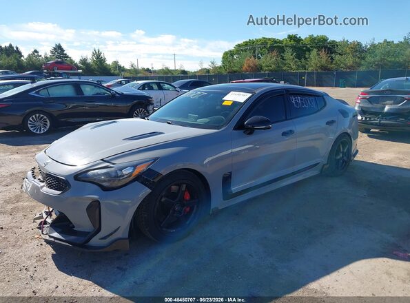 KNAE55LC9J6030488 2018 KIA STINGER Gray Front left