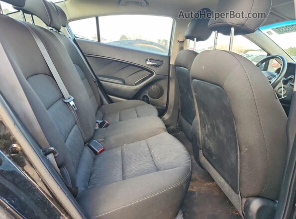 KNAFK4A64G5593371 2016 KIA FORTE Black უკანა სავარძლების ხედი