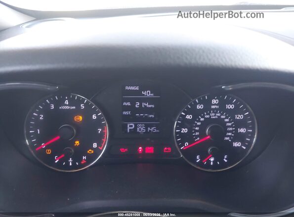 KNAFK4A64G5594343 2016 KIA FORTE White Widok tylnych siedzeń
