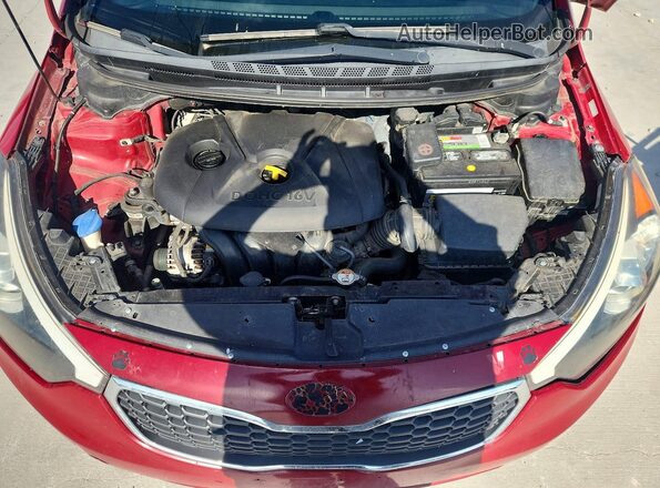 KNAFK4A67G5467358 2016 KIA FORTE Red უკანა სალონის ხედი