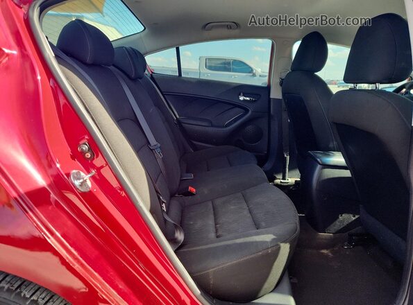 KNAFK4A67G5467358 2016 KIA FORTE Red უკანა სავარძლების ხედი