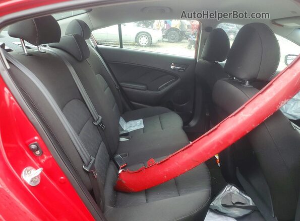 KNAFK4A69G5609290 2016 KIA FORTE Red Вид задніх сидінь