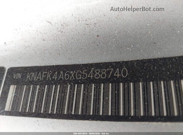 KNAFK4A6XG5488740 2016 KIA FORTE Silver ძრავის განყოფილების ხედი
