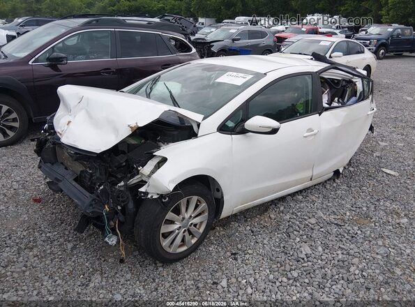 KNAFX4A65G5506787 2016 KIA FORTE White Vista tres cuartos delantera izquierda