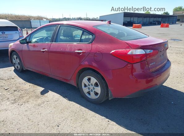 KNAFX4A68G5533689 2016 KIA FORTE Red უკანა მარცხენა