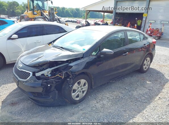 KNAFX4A6XG5499092 2016 KIA FORTE Black Առջևի ձախ երեք քառորդ տեսարան
