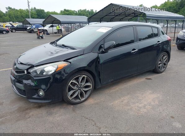 KNAFZ5A39G5494813 2016 KIA FORTE Black Առջևի ձախ երեք քառորդ տեսարան