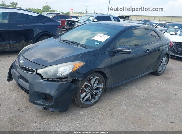 KNAFZ6A34G5576597 2016 KIA FORTE KOUP Black Передня ліва чверть