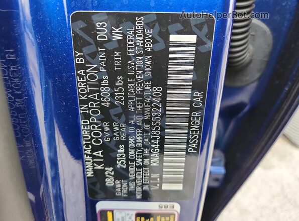 KNAG44J85S5322408 2025 KIA K5 Blue 