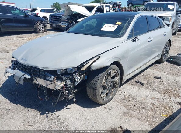 KNAG64J72S5317880 2025 KIA K5 Gray Առջևի ձախ երեք քառորդ տեսարան