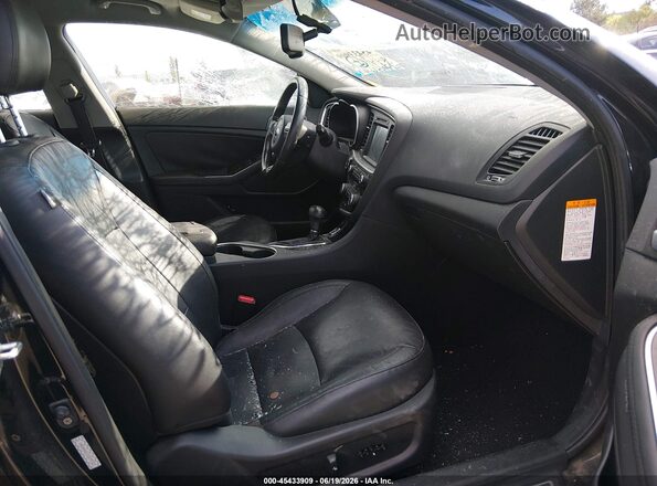 KNAGN4AD1G5099320 2016 KIA OPTIMA HYBRID Black წინა სალონის ხედი