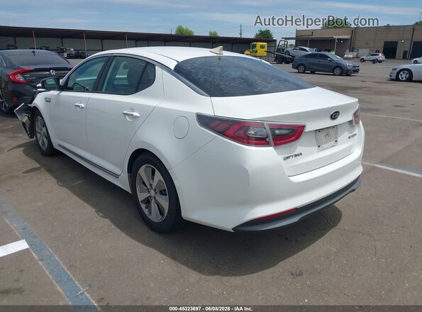KNAGN4AD4G5093379 2016 KIA OPTIMA HYBRID White Задня ліва чверть