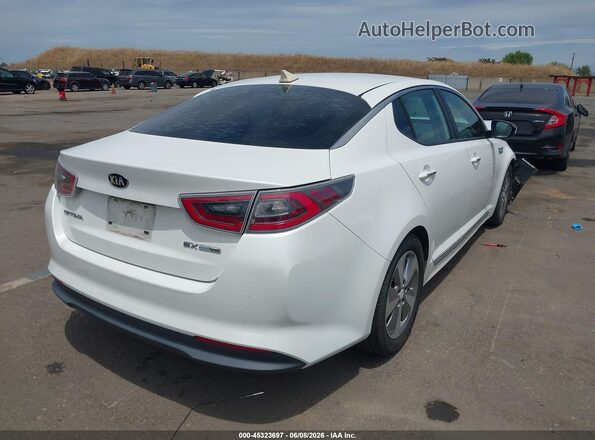 KNAGN4AD4G5093379 2016 KIA OPTIMA HYBRID White Задня права чверть