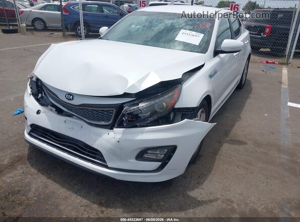 KNAGN4AD4G5093379 2016 KIA OPTIMA HYBRID White Передня ліва чверть