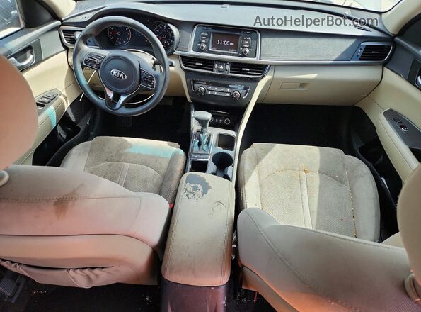 KNAGT4L33G5072985 2016 KIA OPTIMA Charcoal Առջևի վահանակի տեսք