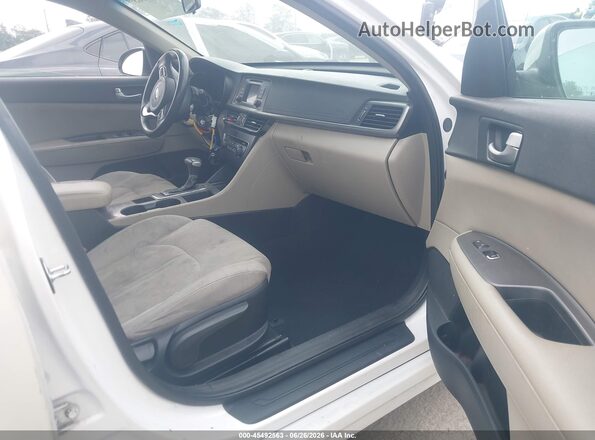 KNAGT4L36G5101461 2016 KIA OPTIMA White Вид салону спереду