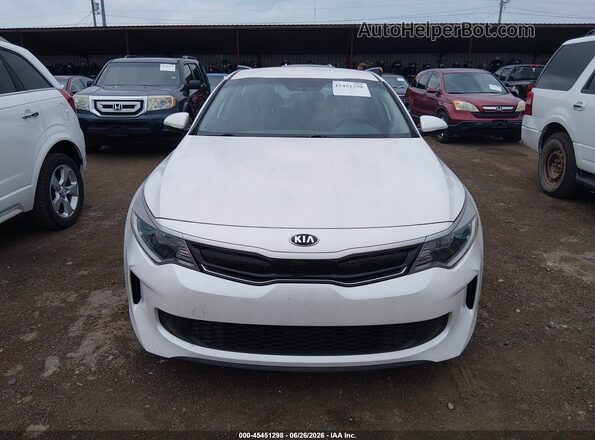 KNAGT4LE2H5019021 2017 KIA OPTIMA HYBRID White ხელსაწყოთა პანელის ხედი