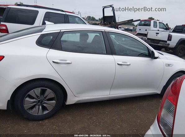 KNAGT4LE2H5019021 2017 KIA OPTIMA HYBRID White უკანა სალონის ხედი