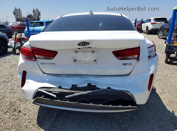 KNAGT4LE8H5011778 2017 KIA OPTIMA White Вид ззаду