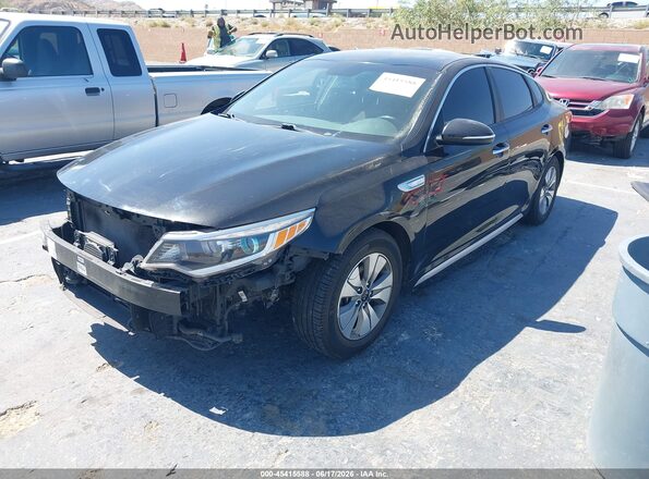 KNAGT4LE9J5021113 2018 KIA OPTIMA HYBRID Black წინა მარცხენა ხედი სამი მეოთხედიდან