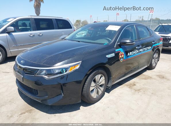 KNAGU4LE4K5032521 2019 KIA OPTIMA HYBRID Black Передня ліва чверть