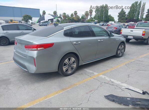 KNAGV4LD2K5031971 2019 KIA OPTIMA PLUG-IN HYBRID Gray Задня права чверть