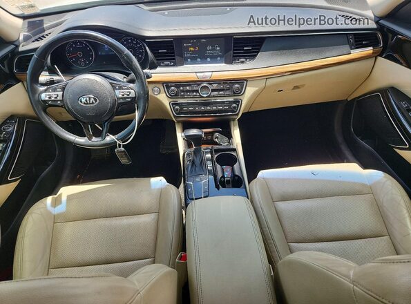 KNALB4J11K5154791 2019 KIA CADENZA White Вид панелі приладів