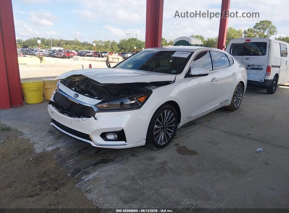 KNALB4J16J5116472 2018 KIA CADENZA White წინა მარცხენა ხედი სამი მეოთხედიდან