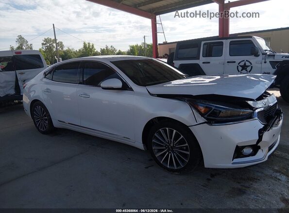 KNALB4J16J5116472 2018 KIA CADENZA White უკანა სალონის ხედი
