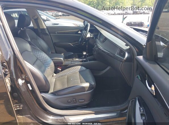 KNALC4J14J5100364 2018 KIA CADENZA Black წინა სალონის ხედი
