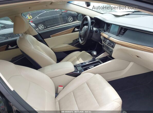 KNALC4J19H5067680 2017 KIA CADENZA Black Widok wnętrza z przodu