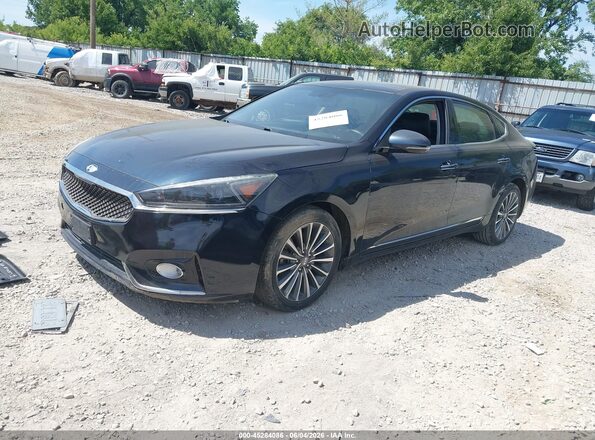 KNALC4J1XJ5098099 2018 KIA CADENZA Black Առջևի ձախ երեք քառորդ տեսարան
