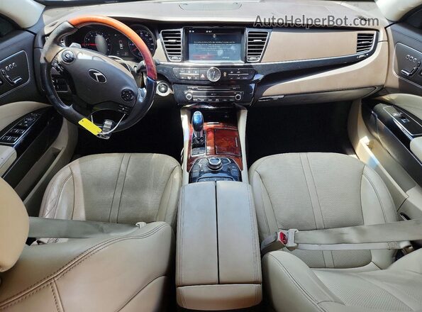 KNALU4D32G6031476 2016 KIA K900 Black წინა პანელის ხედი