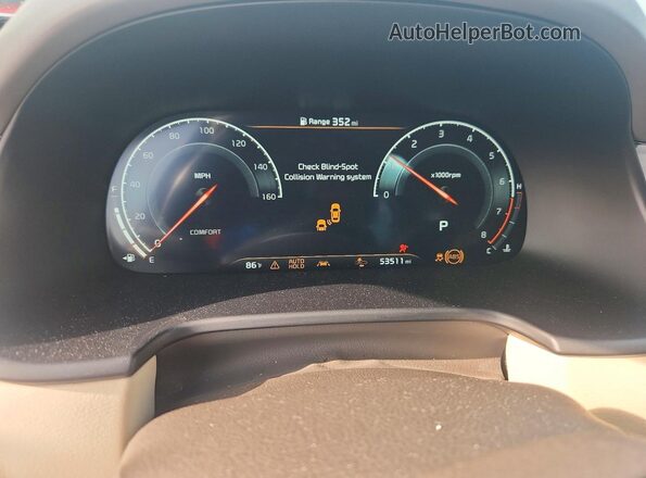 KNAS34J69K6014471 2019 KIA K900 Black Вид щитка приладів