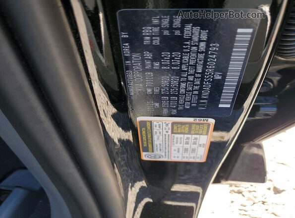 KNDADFS55R6024793 2024 KIA EV9 Black VIN կոդի պիտակի տեսք