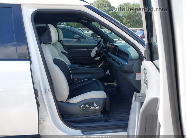 KNDAEFS50R6033382 2024 KIA EV9 White Widok wnętrza z przodu