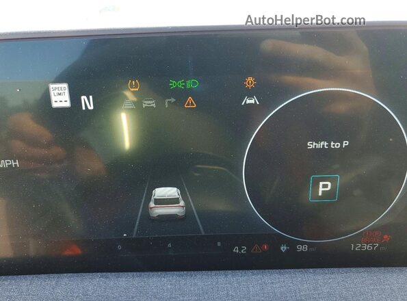 KNDC34LA0R5622016 2024 KIA EV6 Gray Vista del cuadro de instrumentos