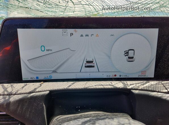 KNDC4DLC2R5206015 2024 KIA EV6 White Սարքավորումների վահանակի տեսք