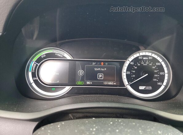 KNDCB3LC2H5093438 2017 KIA NIRO Blue Instrument cluster view