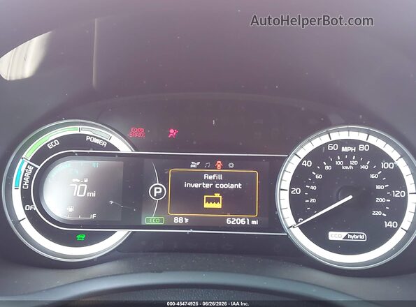 KNDCB3LC3K5351036 2019 KIA NIRO Red Widok tylnych siedzeń