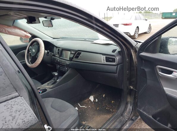 KNDCB3LC4H5048842 2017 KIA NIRO Black წინა სალონის ხედი