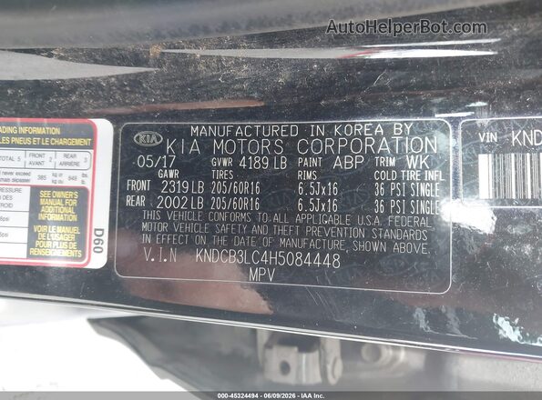 KNDCB3LC4H5084448 2017 KIA NIRO Черный Вид подкапотного пространства
